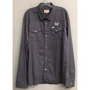 Seager Pearl Snap Long Sleeve Western Men’s Shirt Size XL Gray